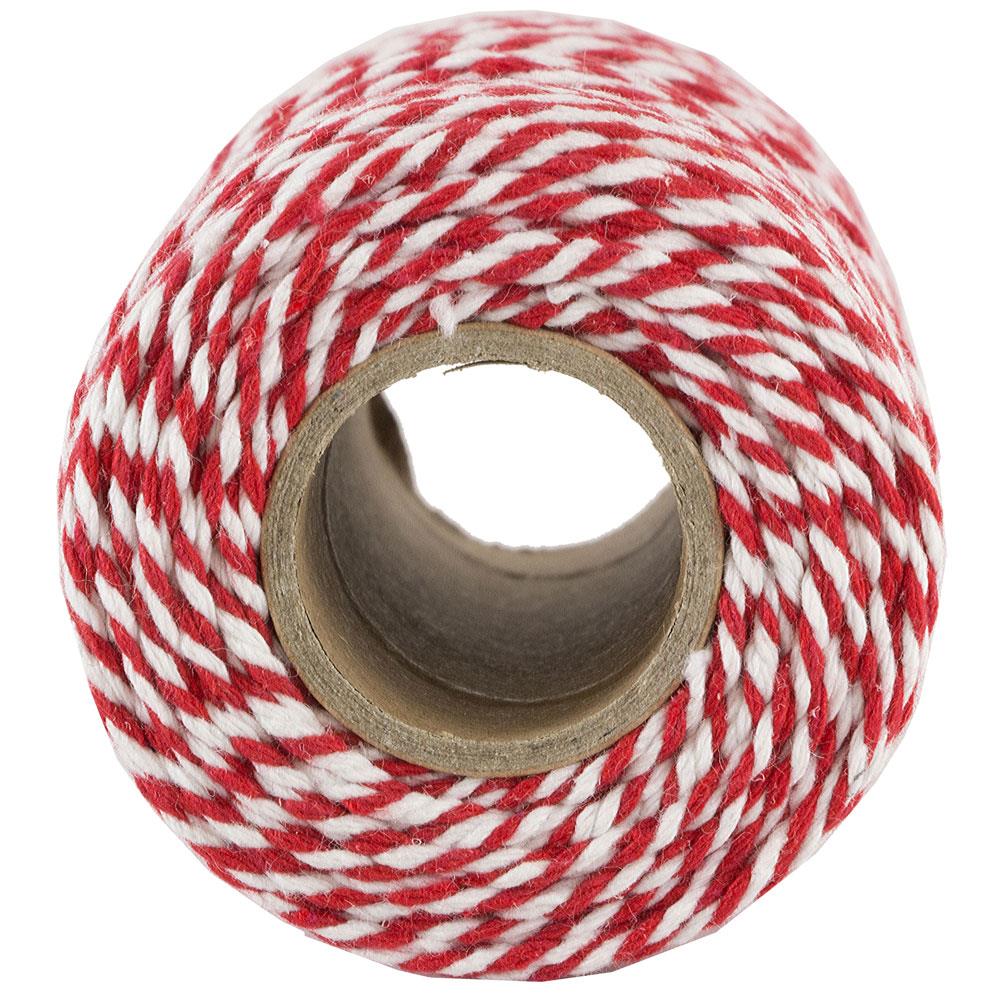 Jam Paper Twine - Red & White Baker's Twine - 109 Yards - Sold Individually